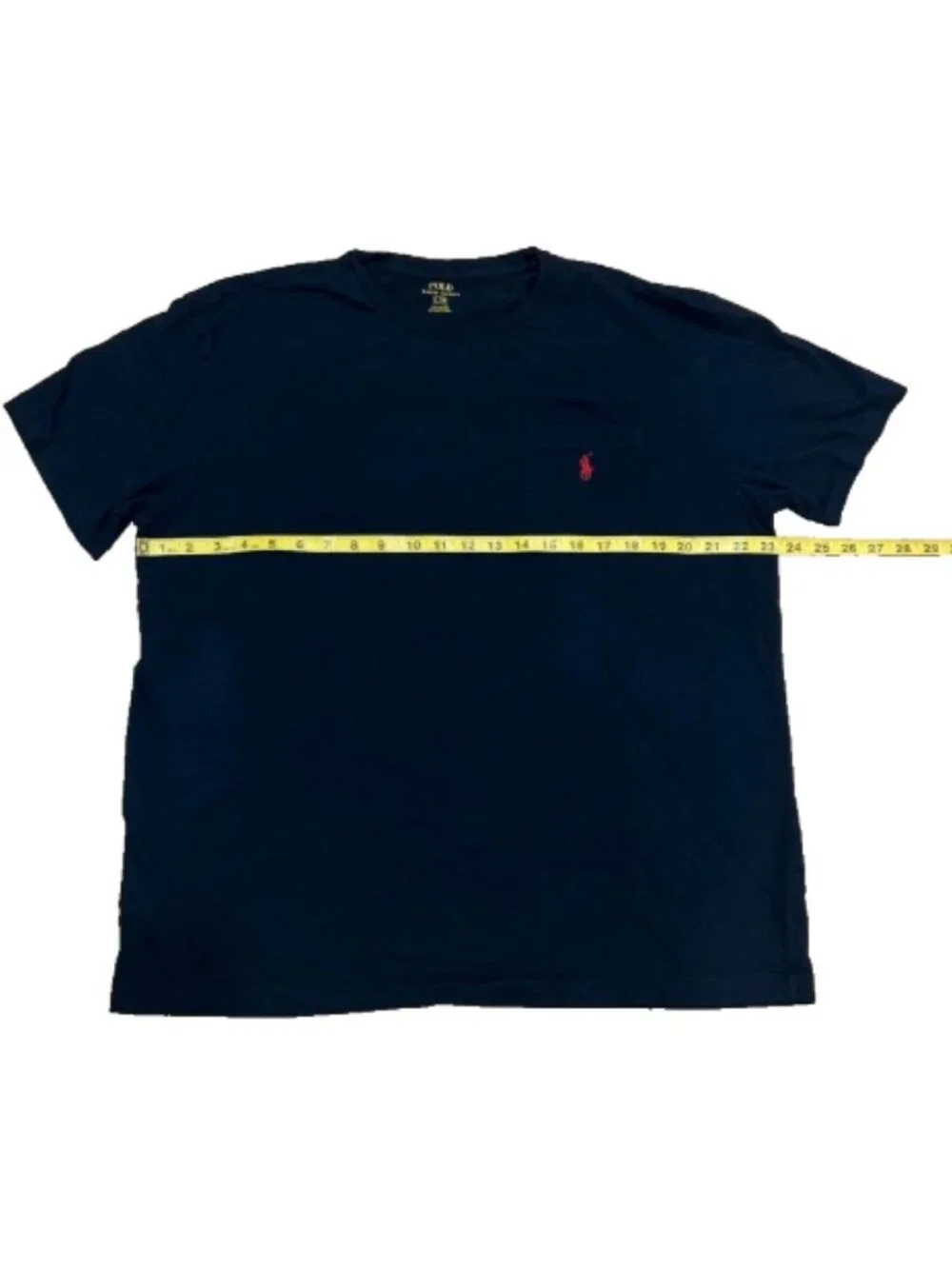 Polo Ralph Lauren T-Shirt Mens Large Black Short Sleeve Red Pony Logo Pocket